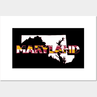 Maryland Colored State Letters Posters and Art